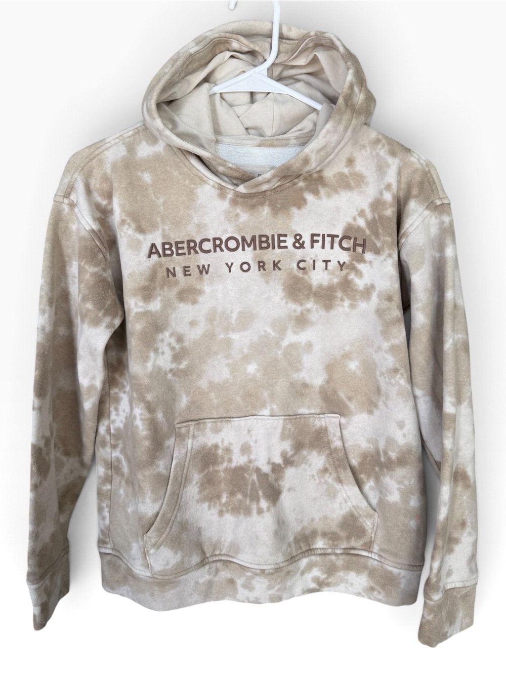 Abercrombie & Fitch Kid’s Tie-Dye Hoodie Sweatshirt - Beige Size 11/12